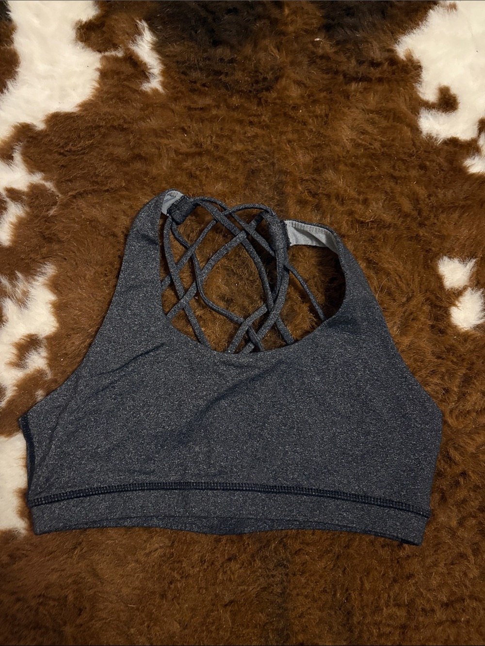 BuffBunny Crisscross Back Sports Bra - Charcoal